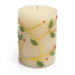 MacKenzie-Childs Holiday|Candles & Fragrances<Holly 4 Pillar Candle
