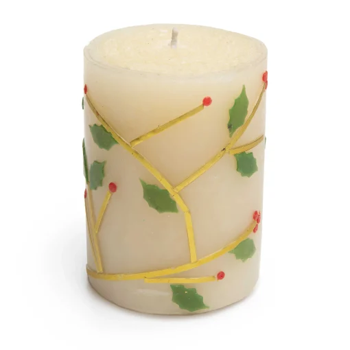 MacKenzie-Childs Holiday|Candles & Fragrances<Holly 4 Pillar Candle