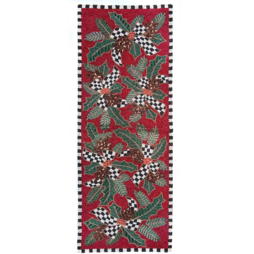 MacKenzie-Childs Holiday|Table Accessories<Holly Holiday Beaded Runner