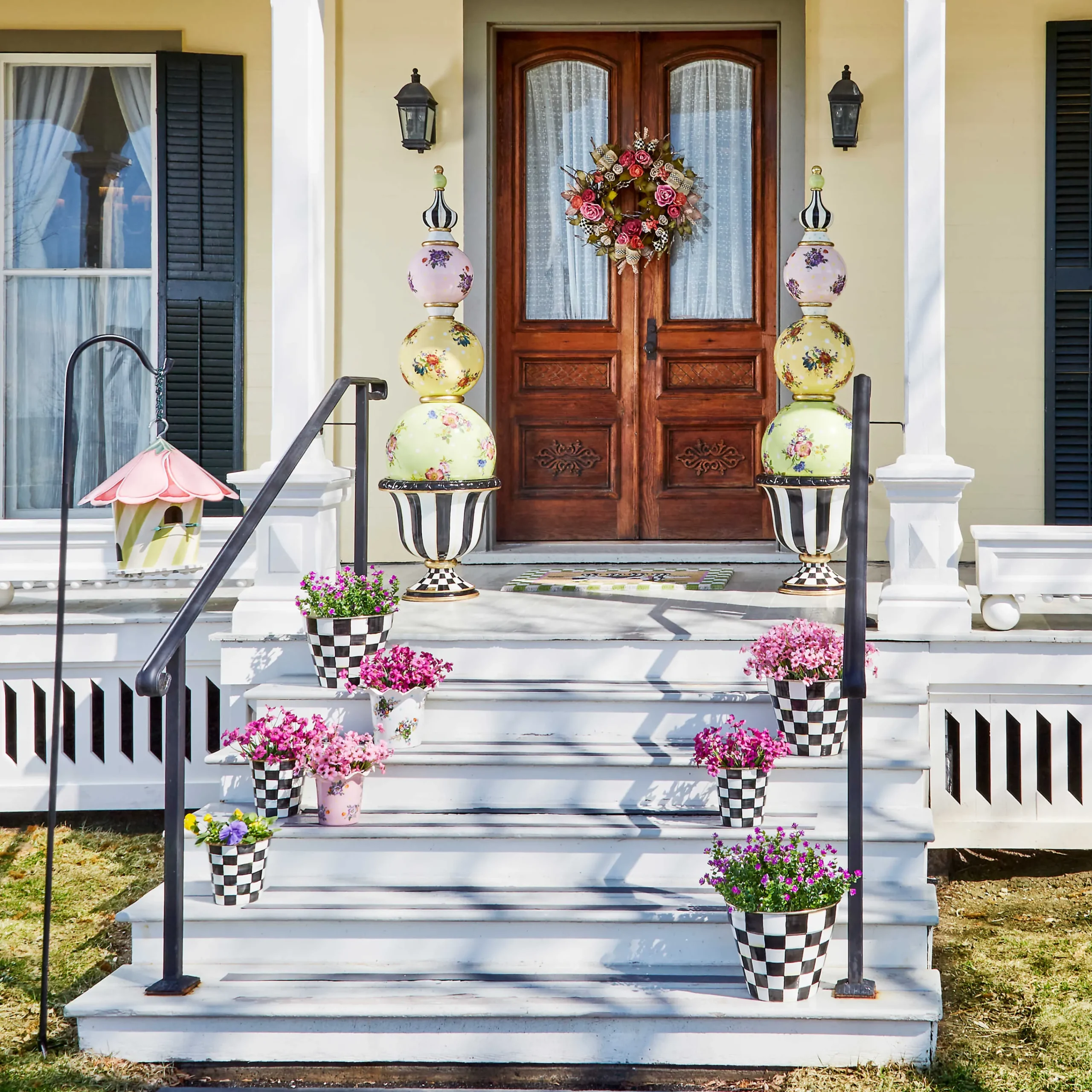 MacKenzie-Childs Spring|Outdoor<Hollyhock Birdhouse