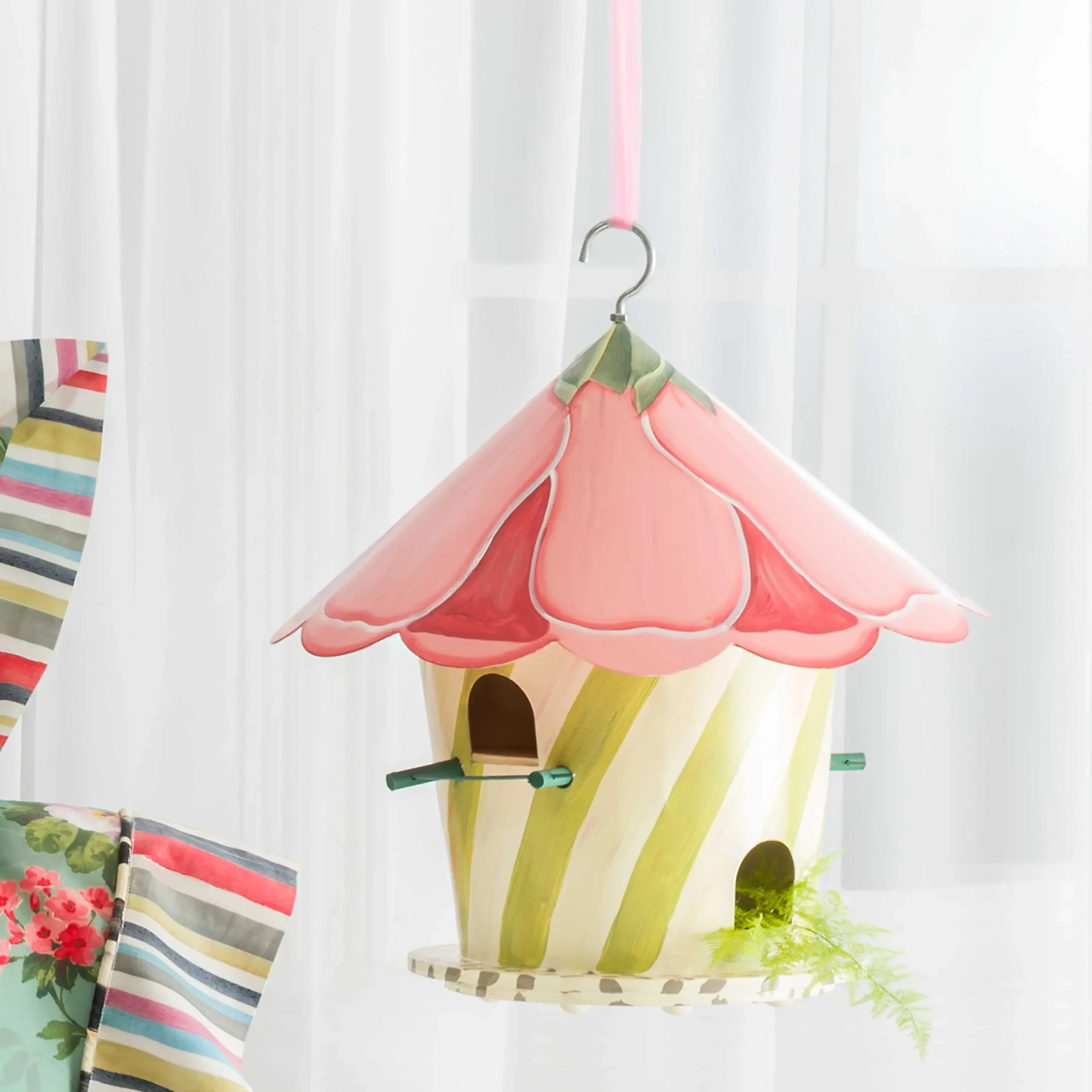 MacKenzie-Childs Spring|Outdoor<Hollyhock Birdhouse