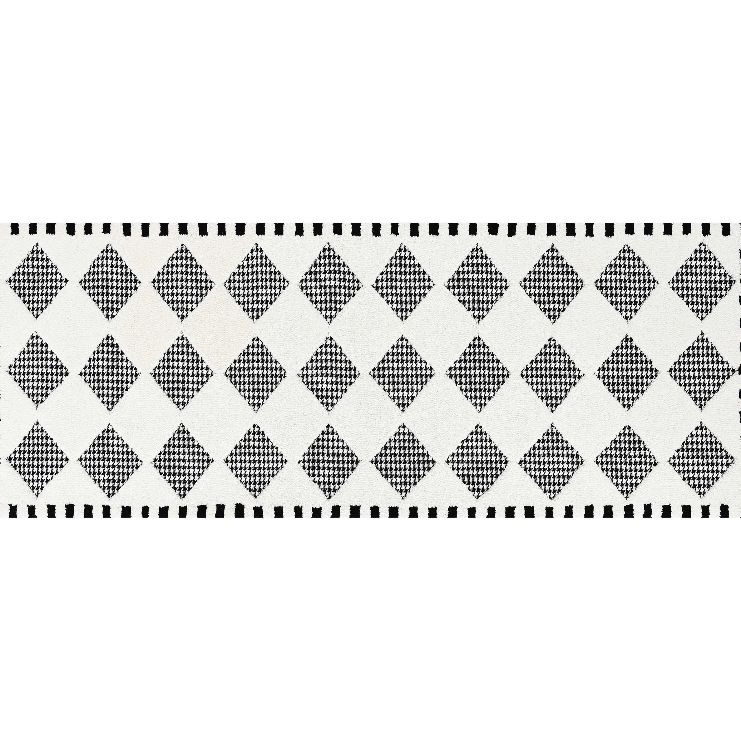 MacKenzie-Childs Rugs<Houndstooth Check Diamond 2'6 x 8' Runner