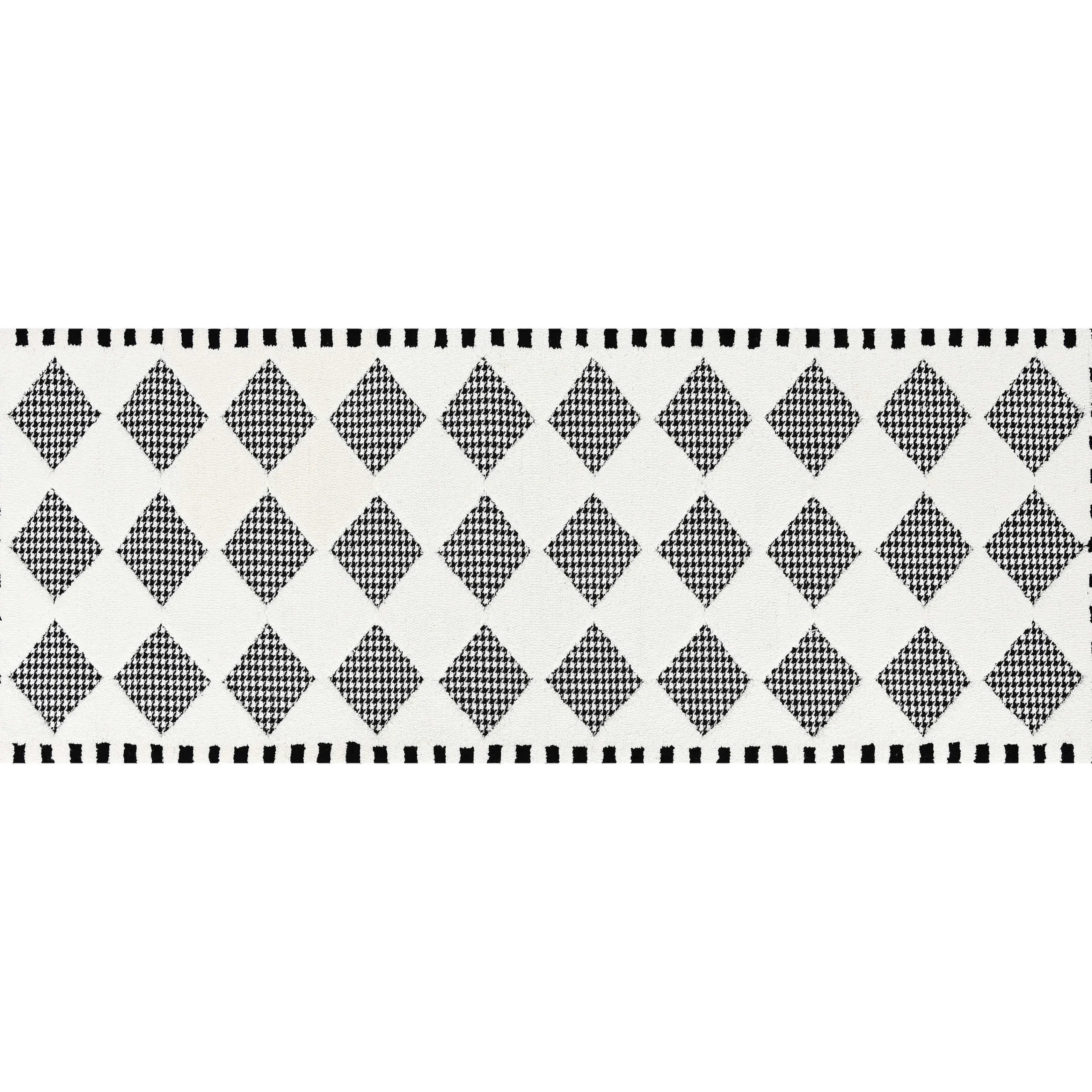 MacKenzie-Childs Rugs<Houndstooth Check Diamond 2'6 x 8' Runner