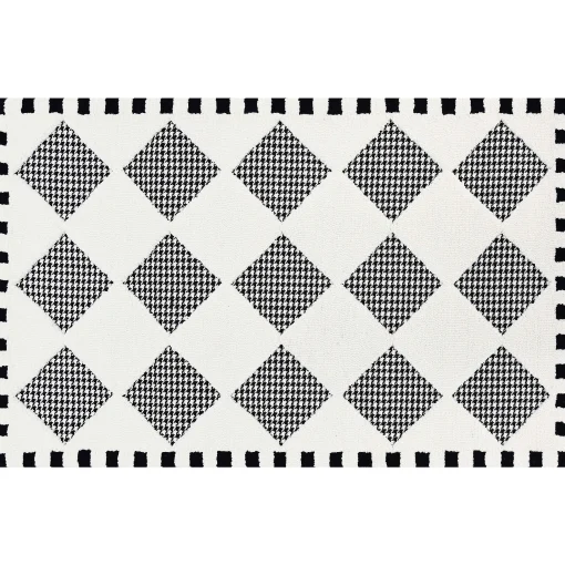 MacKenzie-Childs Rugs<Houndstooth Check Diamond 3' x 5' Rug