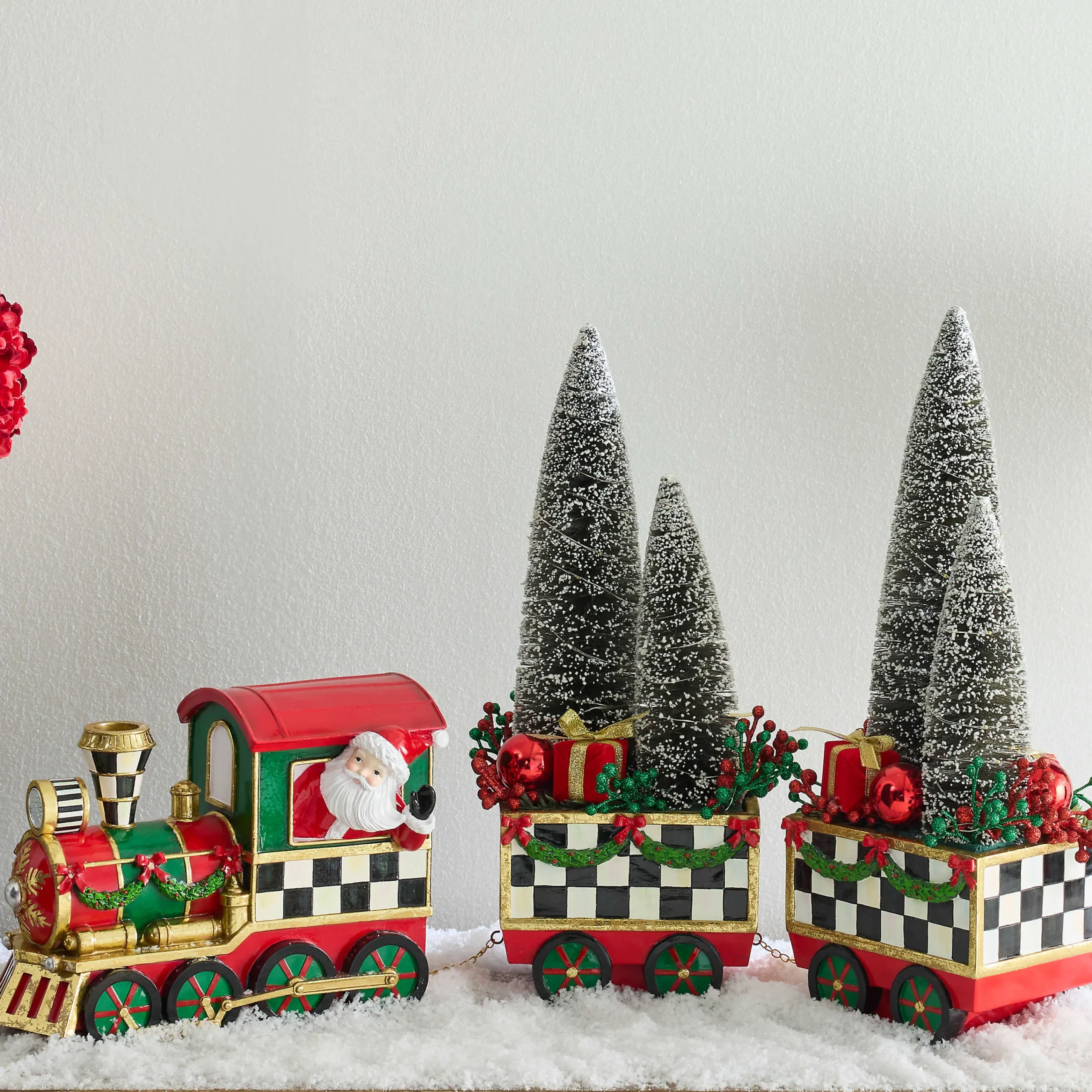 MacKenzie-Childs Room Accents<Illuminated Bottle Brush Train Arrangement