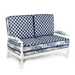 MacKenzie-Childs Outdoor|Spring<Indigo Villa Outdoor Loveseat