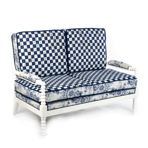 MacKenzie-Childs Outdoor|Spring<Indigo Villa Outdoor Loveseat