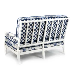 MacKenzie-Childs Outdoor|Spring<Indigo Villa Outdoor Loveseat