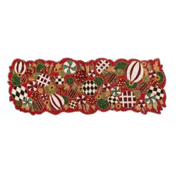 MacKenzie-Childs Holiday|Table Accessories<Jolly Ornaments Beaded Table Runner