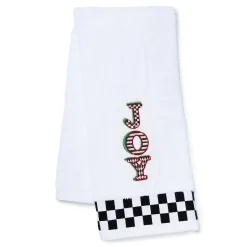 MacKenzie-Childs Holiday|Bath & Bath Accessories<JOY Check Hand Towel