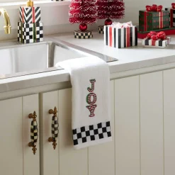 MacKenzie-Childs Holiday|Bath & Bath Accessories<JOY Check Hand Towel