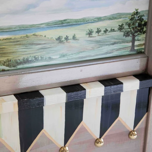 MacKenzie-Childs Storage Furniture|Entryway Furniture<Landscape Blanket Bench