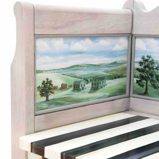 MacKenzie-Childs Storage Furniture|Entryway Furniture<Landscape Blanket Bench