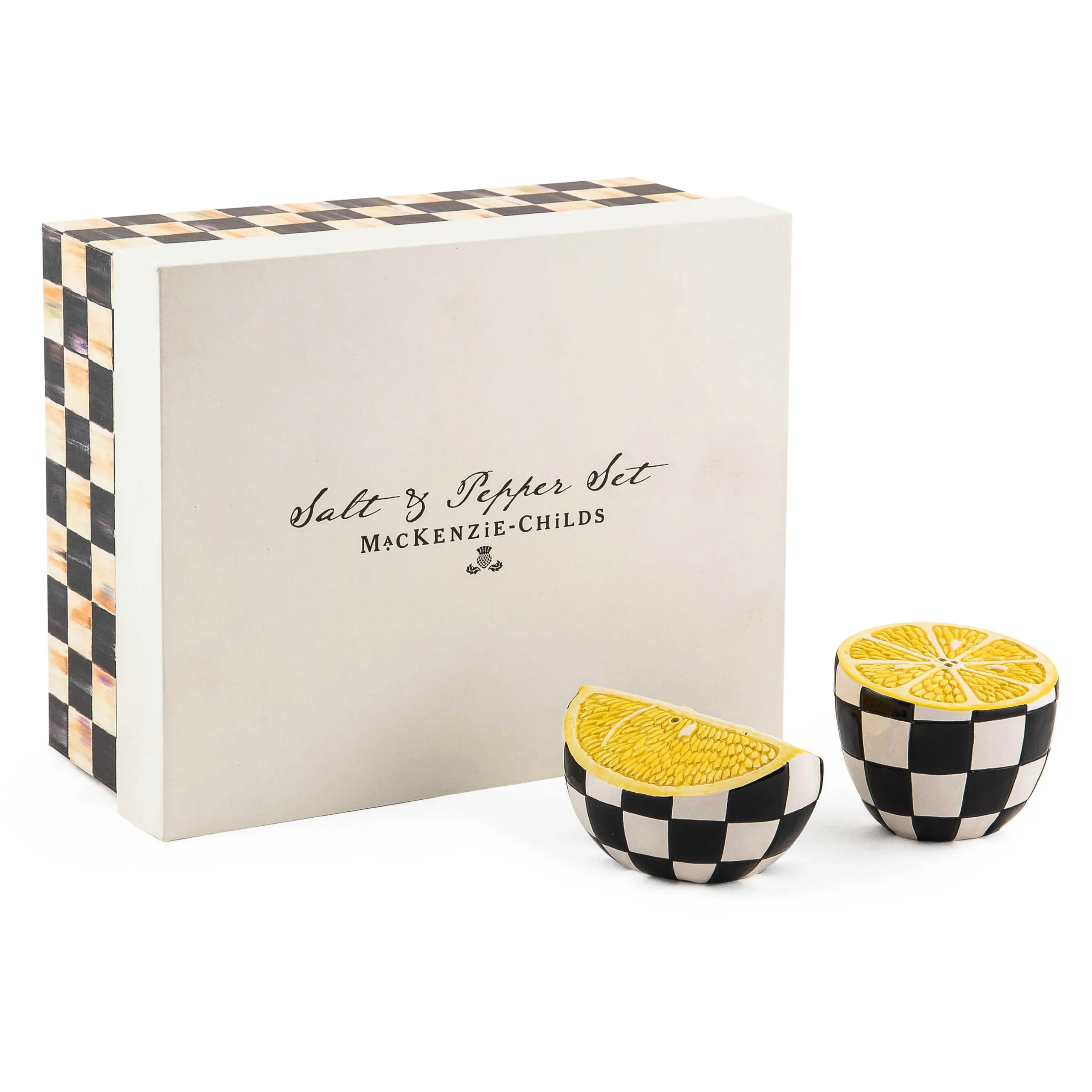 MacKenzie-Childs Spring|Serveware<Lemon Salt  Pepper Set