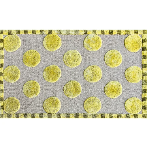 MacKenzie-Childs Rugs<Macro Dot Chartreuse Rug - 2'3 x 3'9