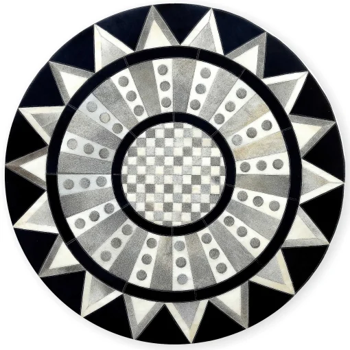 MacKenzie-Childs Rugs<Madison Hair on Hide 6' Round Rug