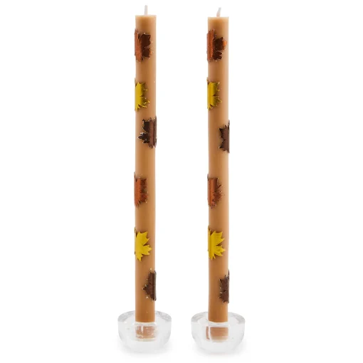 MacKenzie-Childs The Fall Shop|Candles & Fragrances<Maple Leaf Brown Dinner Candles, Set of 2