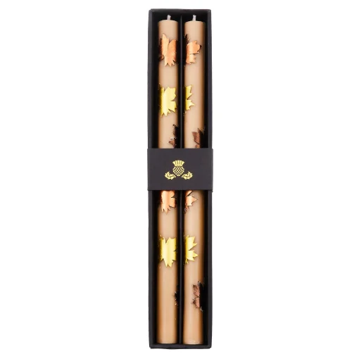 MacKenzie-Childs The Fall Shop|Candles & Fragrances<Maple Leaf Brown Dinner Candles, Set of 2