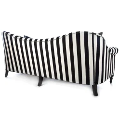 MacKenzie-Childs Living Room<Marquee Black Stripe Chenille Sofa