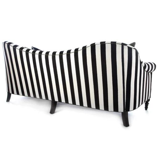 MacKenzie-Childs Living Room<Marquee Black Stripe Chenille Sofa