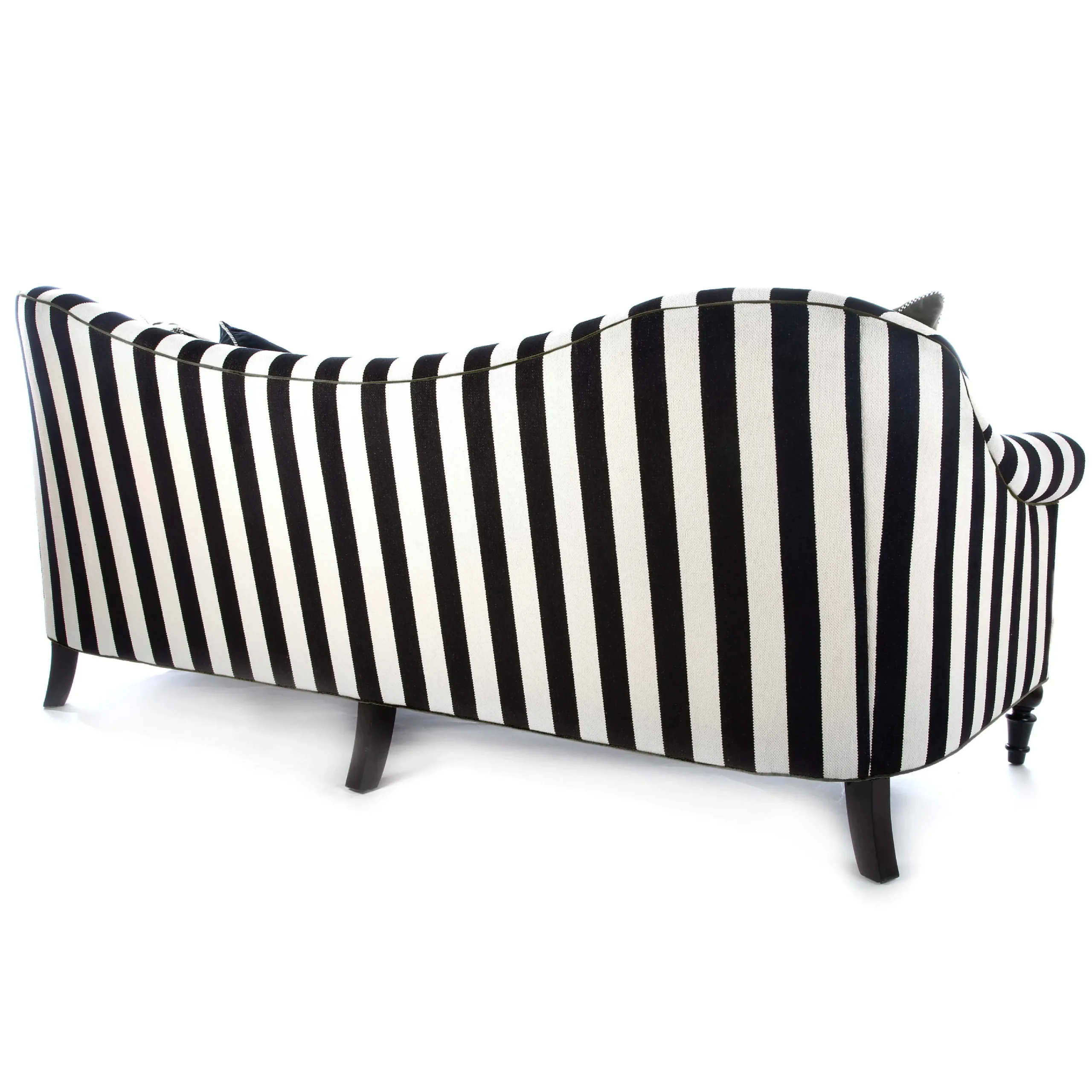 MacKenzie-Childs Living Room<Marquee Black Stripe Chenille Sofa