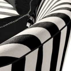 MacKenzie-Childs Living Room<Marquee Black Stripe Chenille Sofa