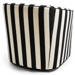 MacKenzie-Childs Living Room<Marquee Black Stripe Chenille Swivel Chair