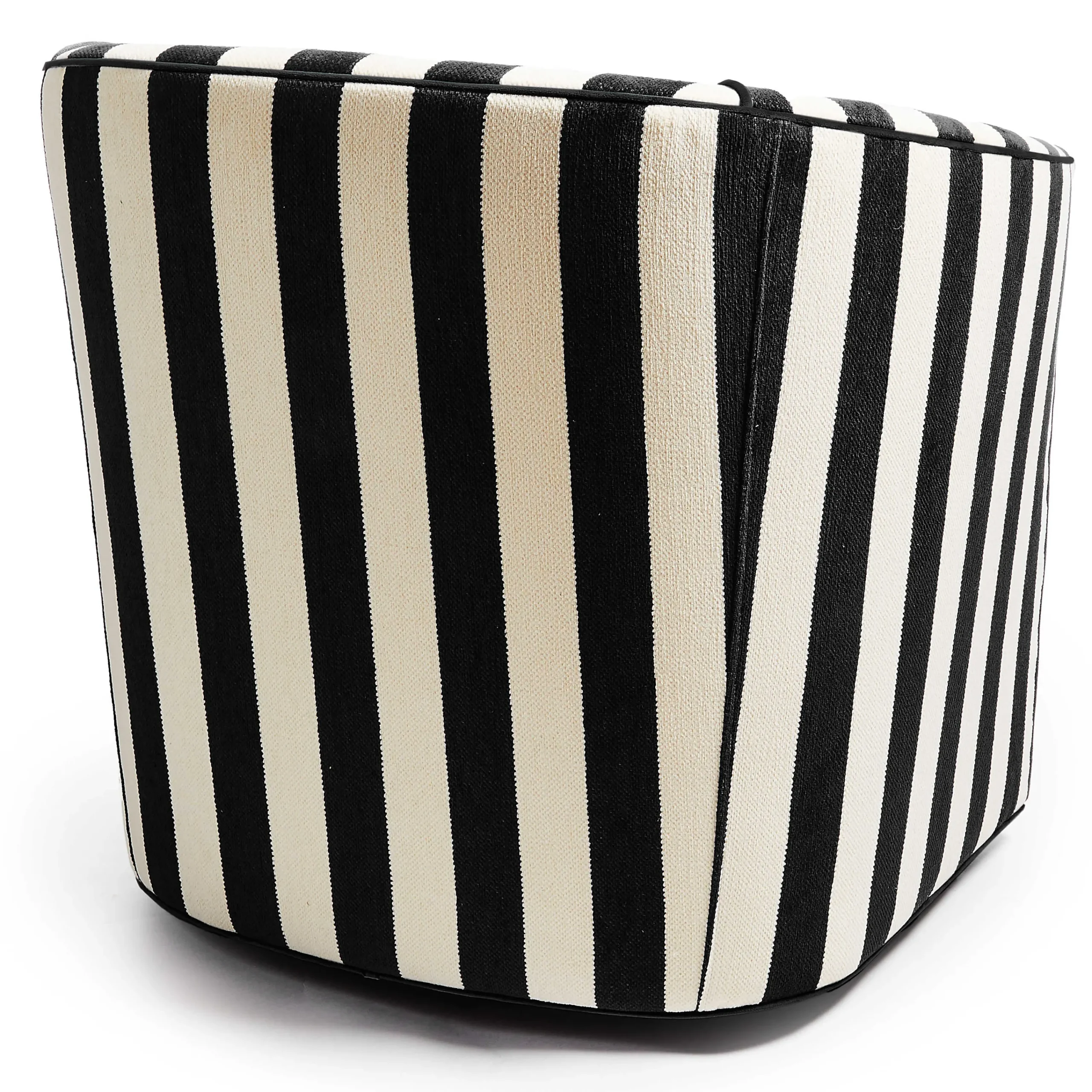 MacKenzie-Childs Living Room<Marquee Black Stripe Chenille Swivel Chair