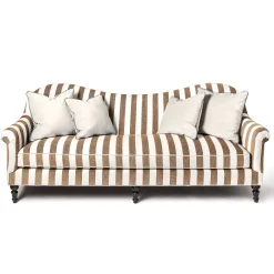 MacKenzie-Childs Living Room<Marquee Brown Stripe Chenille Sofa