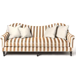 MacKenzie-Childs Living Room<Marquee Brown Stripe Chenille Sofa