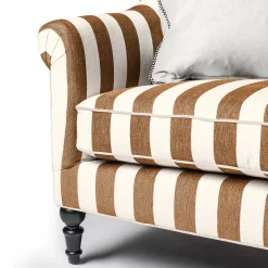 MacKenzie-Childs Living Room<Marquee Brown Stripe Chenille Sofa