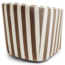 MacKenzie-Childs Living Room<Marquee Brown Stripe Chenille Swivel Chair