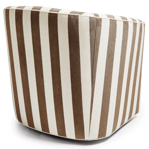 MacKenzie-Childs Living Room<Marquee Brown Stripe Chenille Swivel Chair