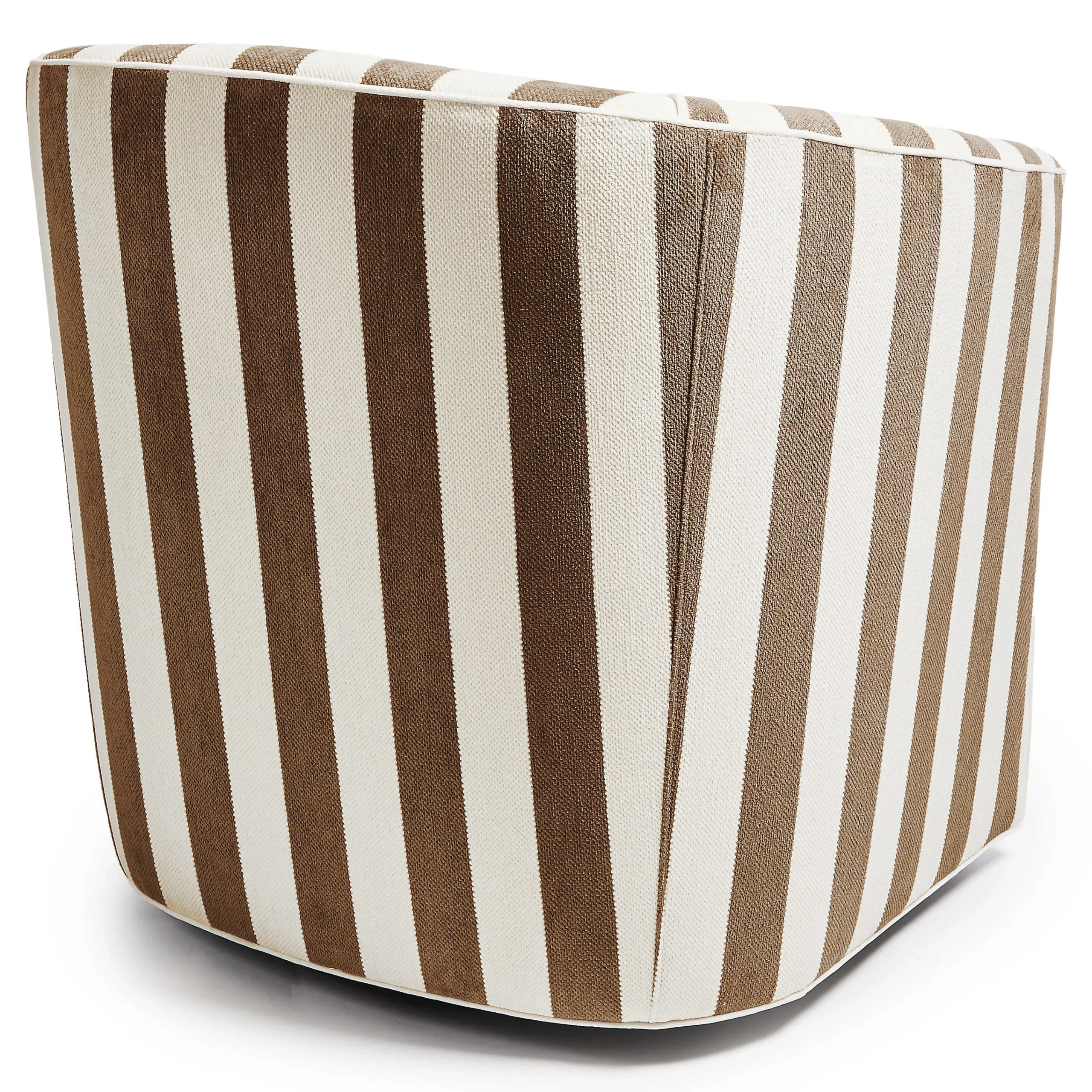 MacKenzie-Childs Living Room<Marquee Brown Stripe Chenille Swivel Chair