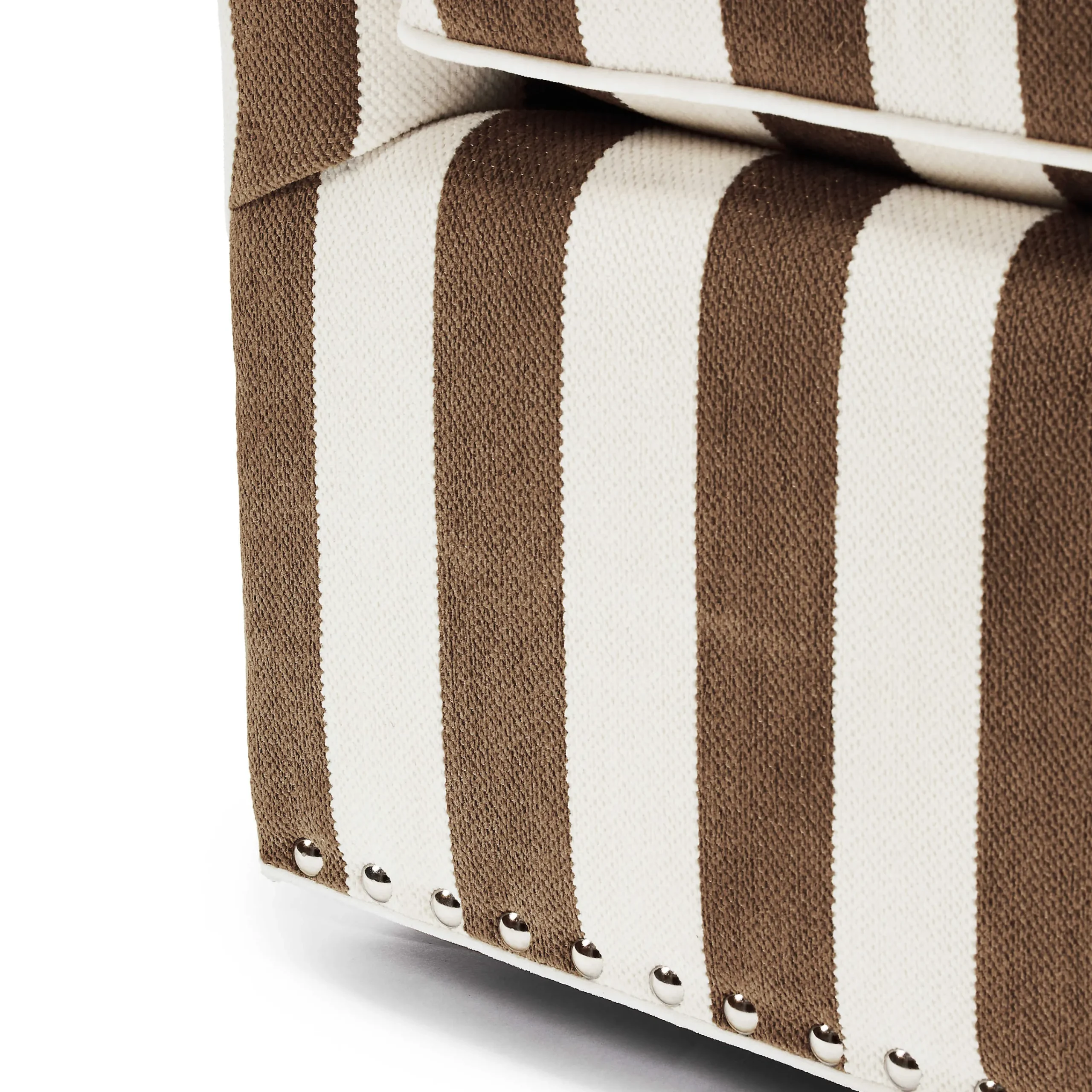 MacKenzie-Childs Living Room<Marquee Brown Stripe Chenille Swivel Chair