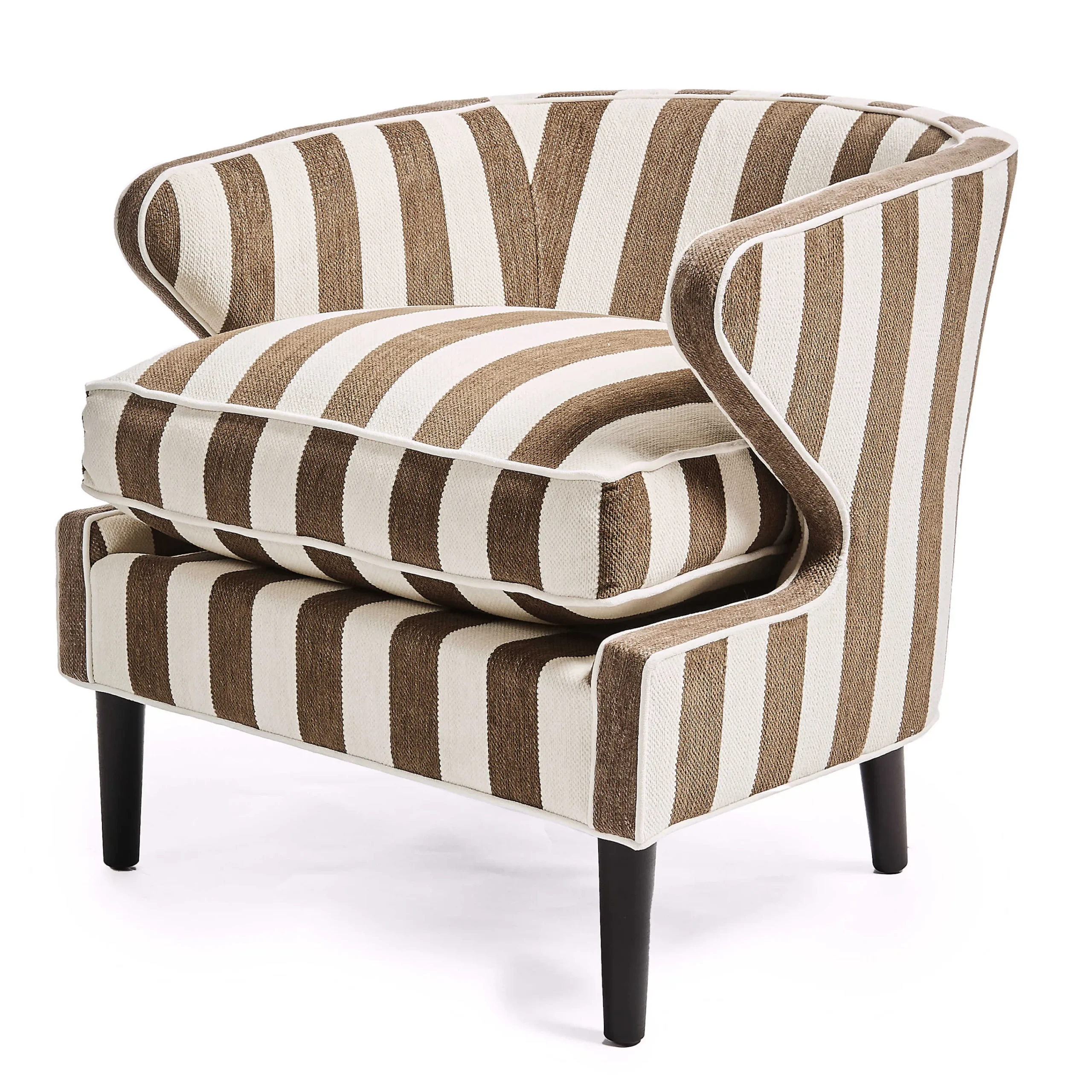 MacKenzie-Childs Living Room<Marquee Brown Stripe Chenille Accent Chair