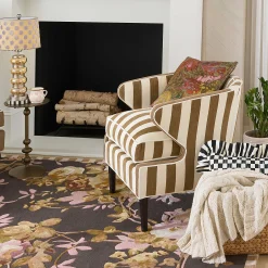 MacKenzie-Childs Living Room<Marquee Brown Stripe Chenille Accent Chair