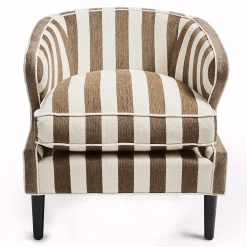MacKenzie-Childs Living Room<Marquee Brown Stripe Chenille Accent Chair