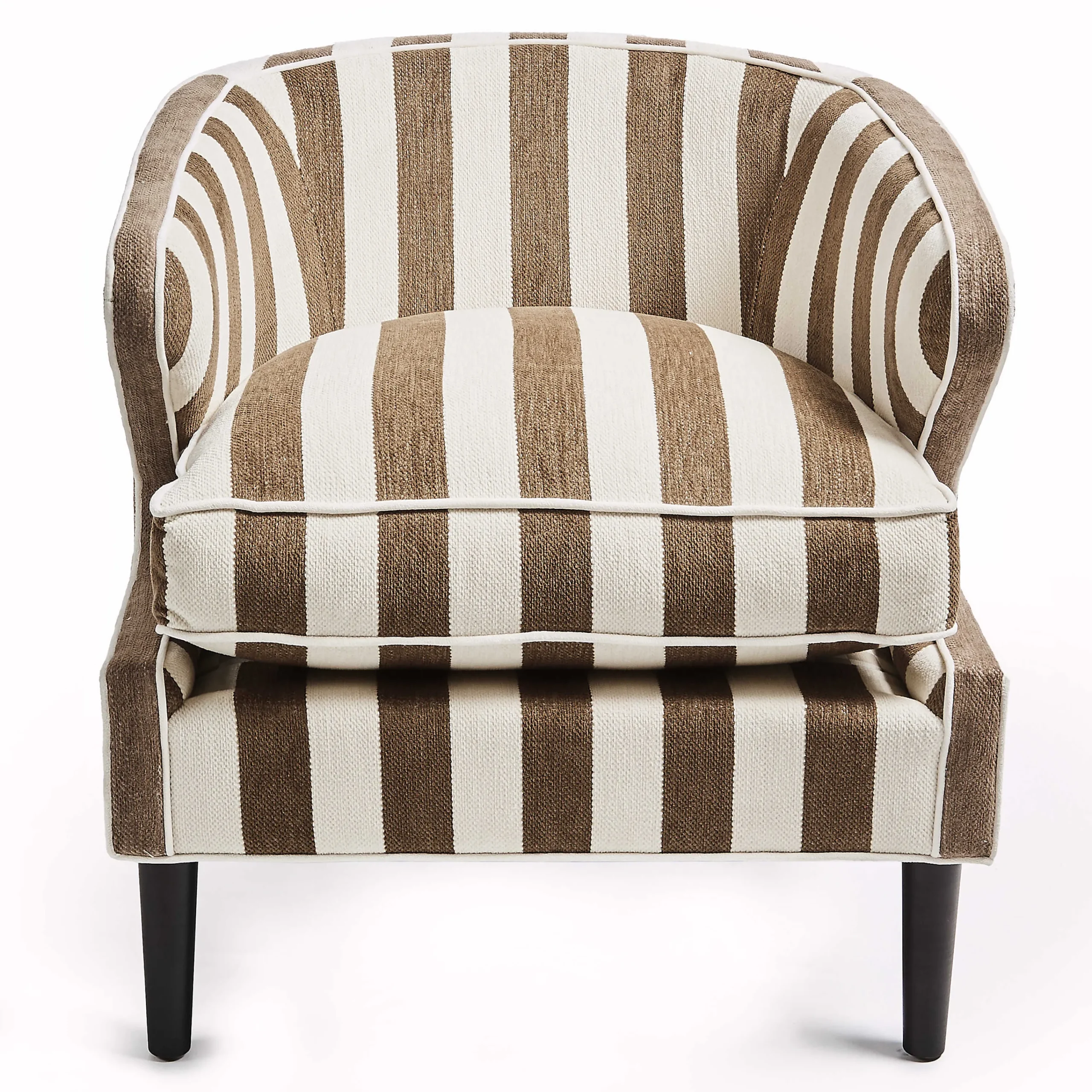 MacKenzie-Childs Living Room<Marquee Brown Stripe Chenille Accent Chair