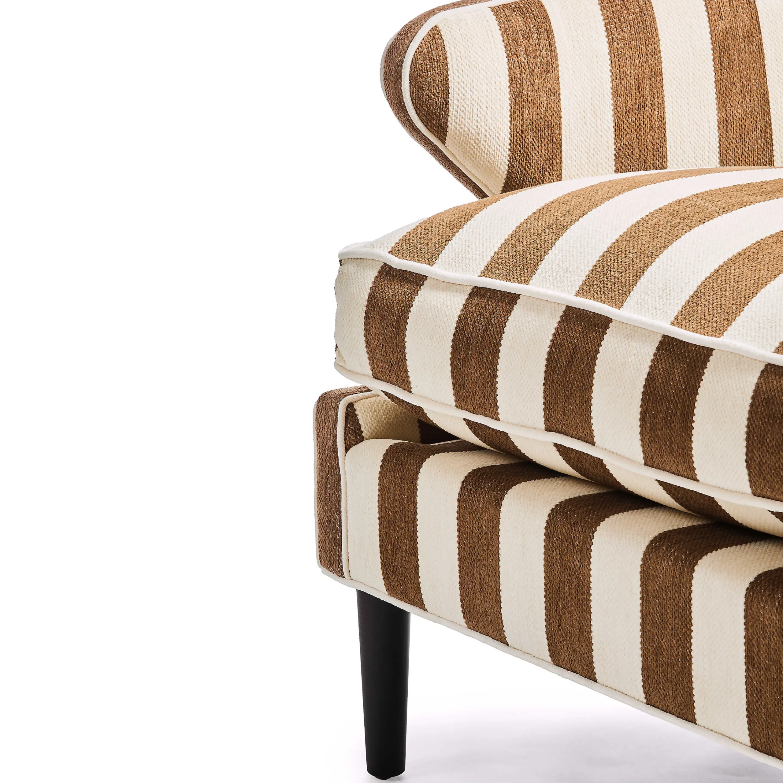 MacKenzie-Childs Living Room<Marquee Brown Stripe Chenille Accent Chair