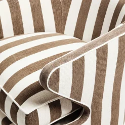 MacKenzie-Childs Living Room<Marquee Brown Stripe Chenille Accent Chair