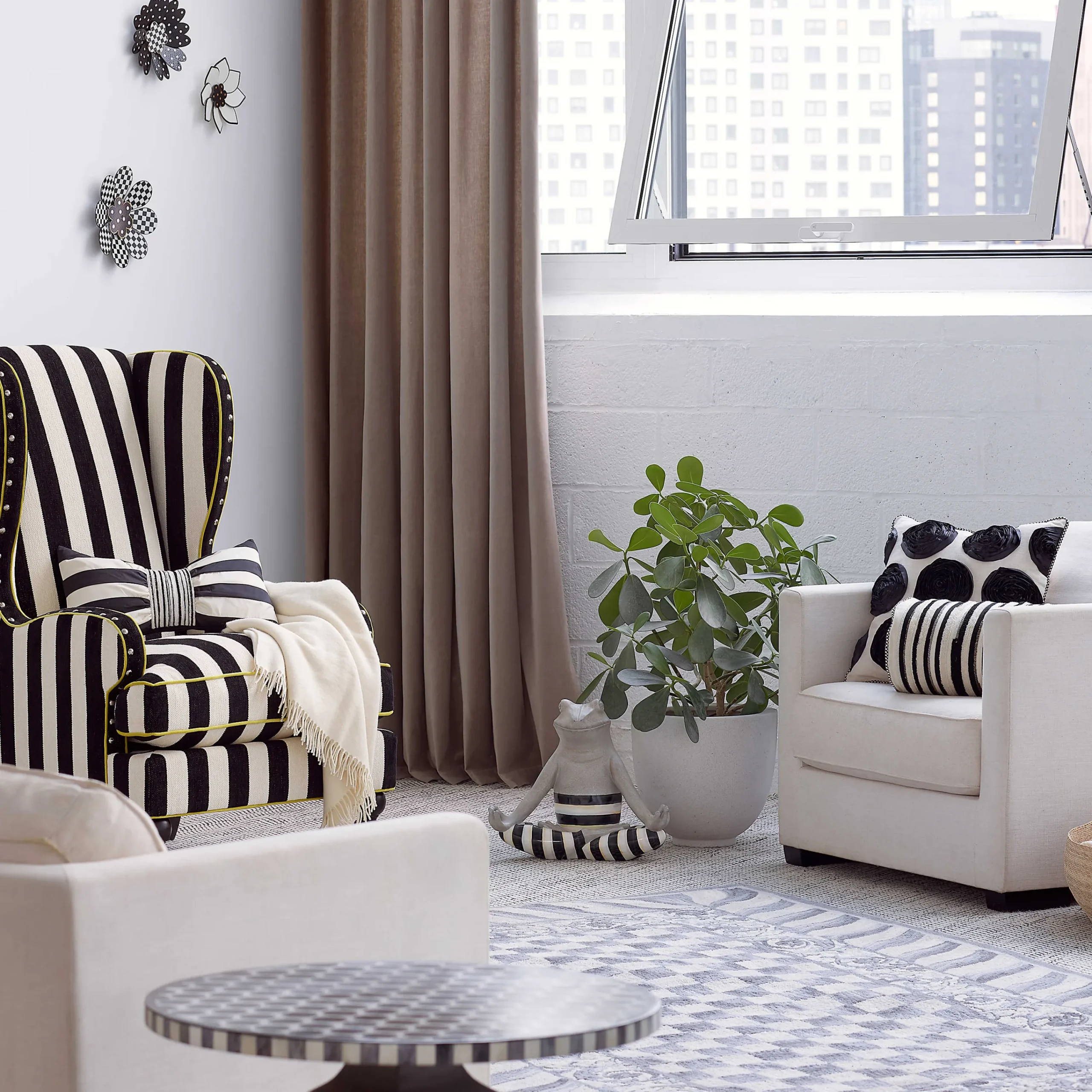 MacKenzie-Childs Room Accents<Marquee Wall Flowers, Set of 3