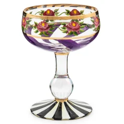 MacKenzie-Childs Drinkware<Maypole Lavender Coupe Glass