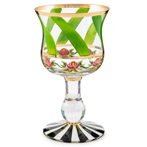 MacKenzie-Childs Drinkware|Bar Entertaining<Maypole Leaf Wine Glass