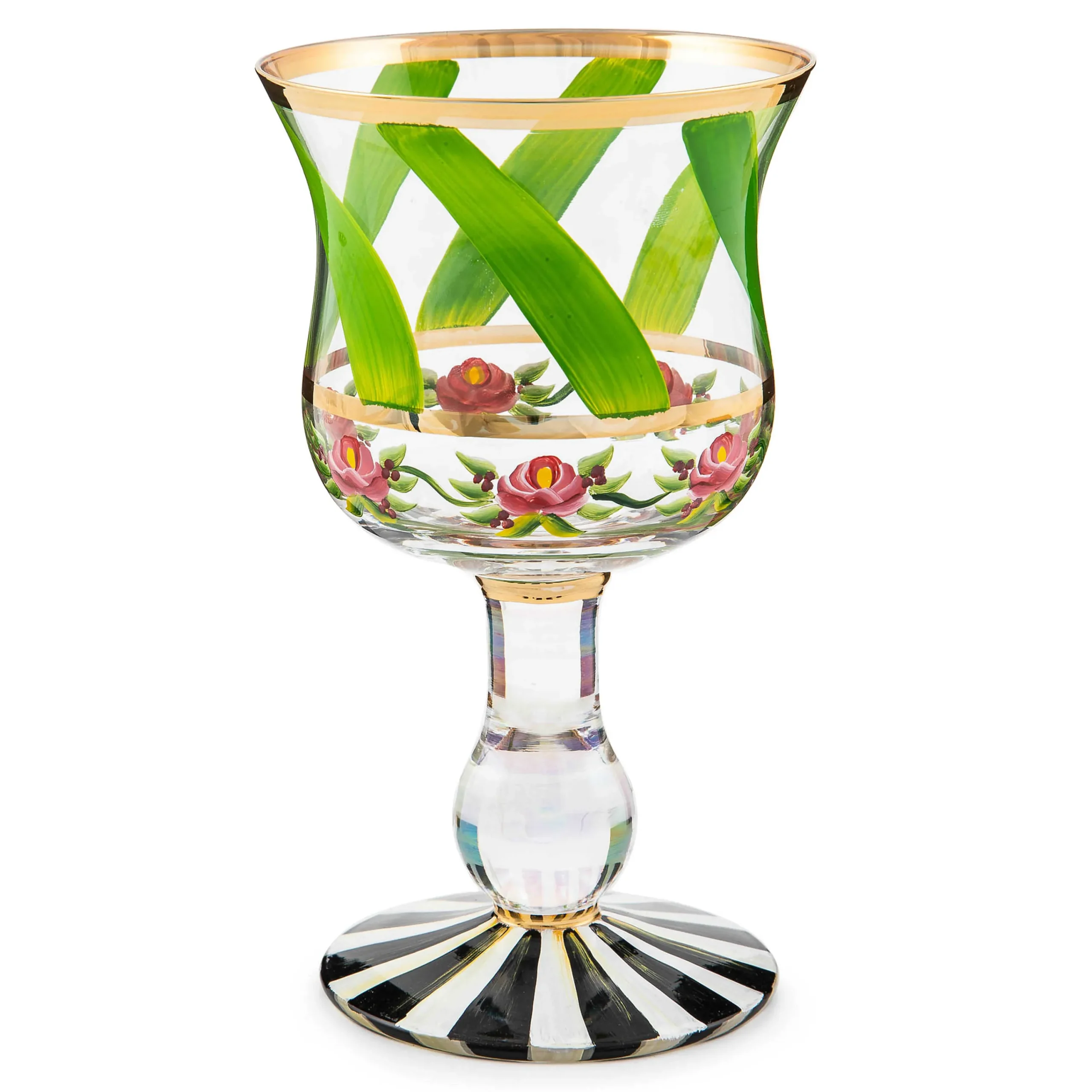 MacKenzie-Childs Drinkware|Bar Entertaining<Maypole Leaf Wine Glass