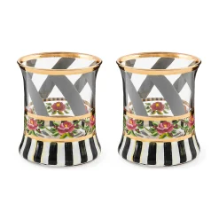 MacKenzie-Childs Drinkware<Maypole Sterling Tumbler Glass, Set of 2