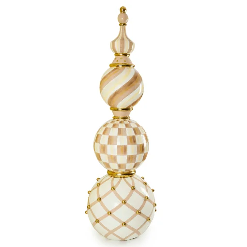 MacKenzie-Childs The Fall Shop|Outdoor<Mocha Check Outdoor Trophy Topiary