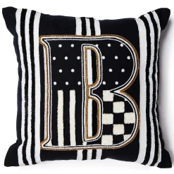MacKenzie-Childs Pillows, Throws, & Cushions<Monogram B Beaded Throw Pillow