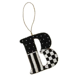 MacKenzie-Childs Holiday<Monogram Beaded B Ornament