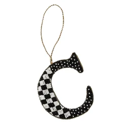 MacKenzie-Childs Holiday<Monogram Beaded C Ornament